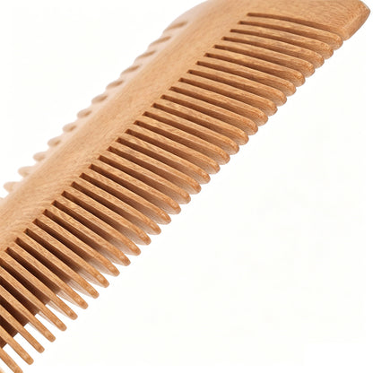 2PCS Double Sided Wooden Beard Comb-20 Teeth