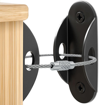 10Pcs Set Furniture Anchors Anti Tip Furniture Straps Black