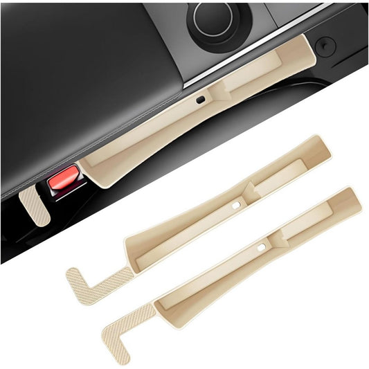Car Seat Gap Filler Seat Gap Organizer with Phone Holder for SUV Truck-Beige
