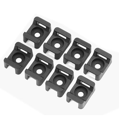 500 PCS Cable Tie Base Nylon Saddle Mount-Black