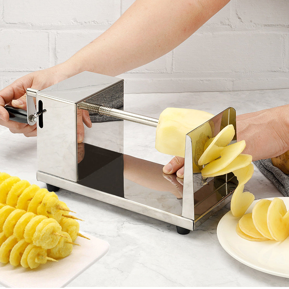 Manual Potato Tornado Spiral Slicer Stainless Steel