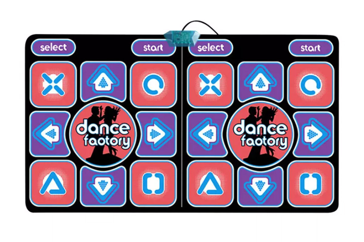 Double Dance Mat Non-Slip Wireless Dancers Step Pads with 2 Wireless Handle