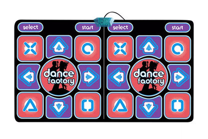 Double Dance Mat Non-Slip Wireless Dancers Step Pads with 2 Wireless Handle