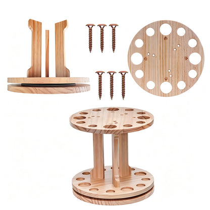 360 Degree Rotating Floor Fishing Rod Rack Holds 12 Rods