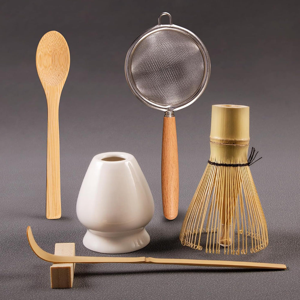 Matcha Whisk Set ââ‚?Starter Kit with Sifter Bamboo Scoop & Whisk