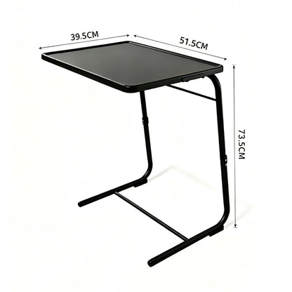 Adjustable Overbed Table with Cup Holder Foldable Bedside Desk for Laptop