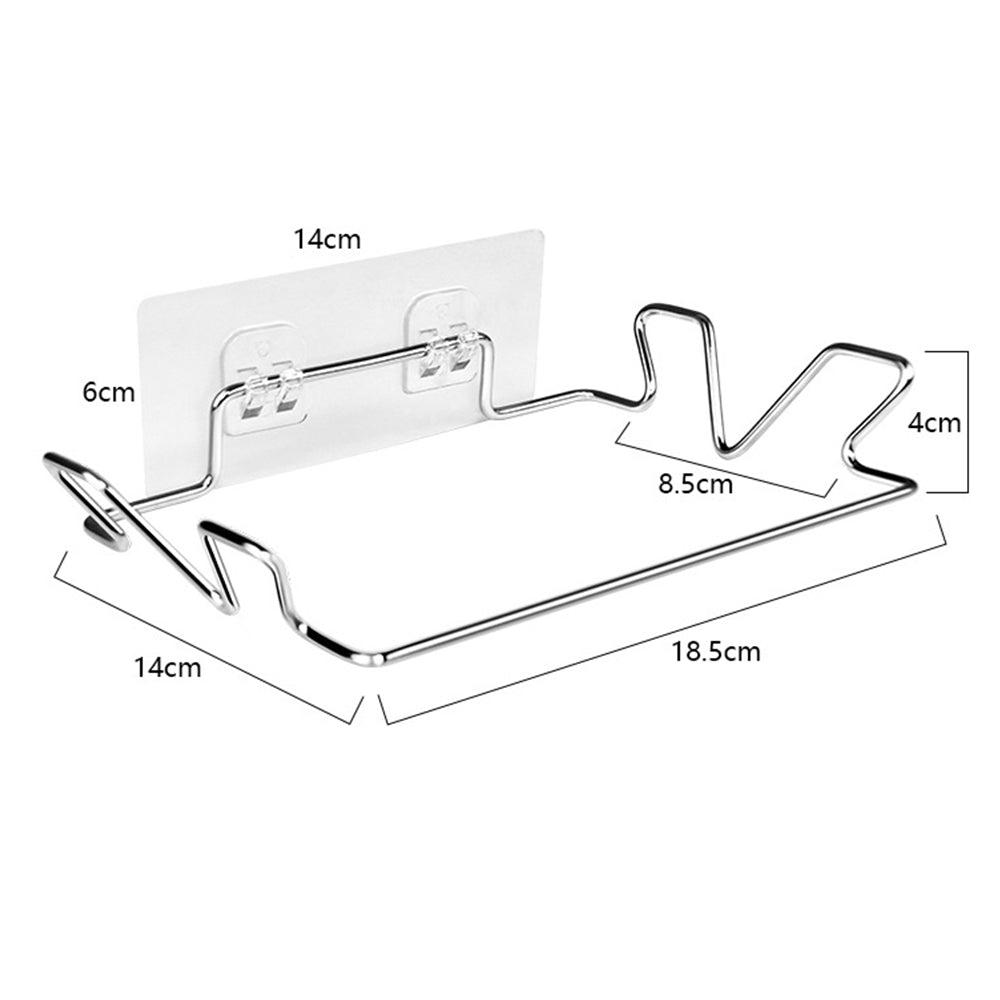 Set of 2 Pack Wall-Mounted Stainless Steel Trash Bag Holders Garbage Plastic Bags Racks