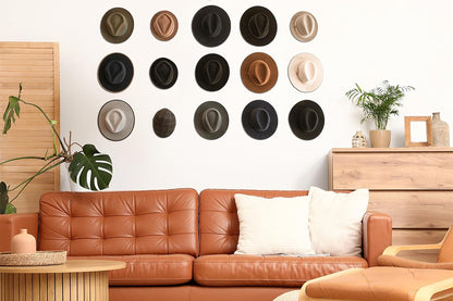 8Pcs Hat Hooks for Wall Cowboy Hat Rack Organizer for Baseball Caps -Transparent