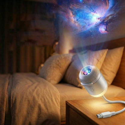 USB Galaxy Projector Night Light Star Projector for Bedroom with Slides-6 Slides