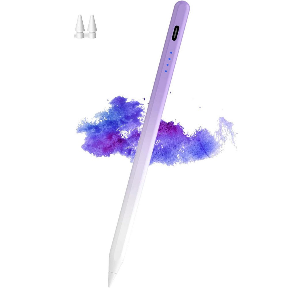 Stylus Pen for iPad A16 11 10 9 8 7 6 iPad mini 7 6 5 with 2 Tips-Purple