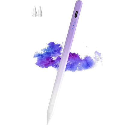 Stylus Pen for iPad A16 11 10 9 8 7 6 iPad mini 7 6 5 with 2 Tips-Purple