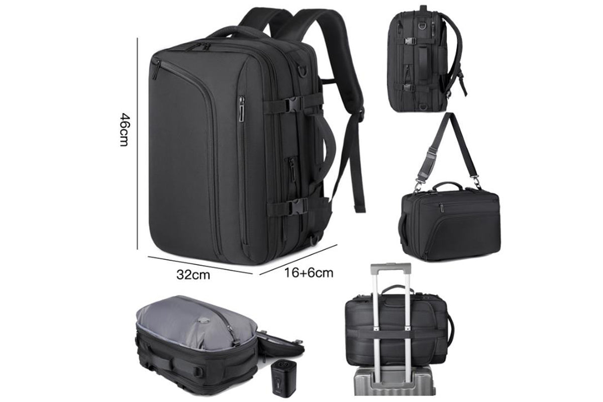 Vacuum Backpack with Pump Compression Travel Business Backpack with Laptop Sleeve