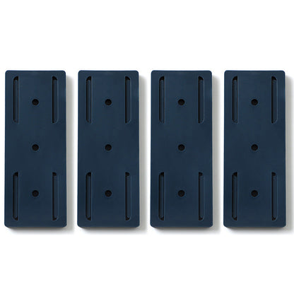 4Pcs Set Punch-Free Socket Organizer Wall Mount Plug Fixer Adhesive Power Strip Holders Dark Blue