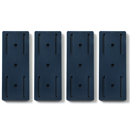 4Pcs Set Punch-Free Socket Organizer Wall Mount Plug Fixer Adhesive Power Strip Holders Dark Blue