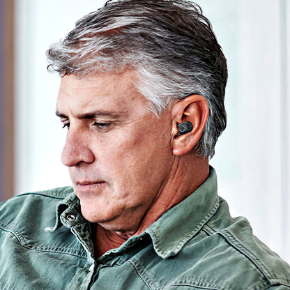 Pair of Invisible Digital Hearing Aids Rechargeable Mini Sound Enhancer Amplifier with Charging Case Style 1