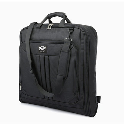 Foldable Garment Bag with Hanger and Shoulder Strap - Black
