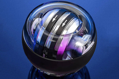 6 Color LED Gyroscope Wrist Exercise Ball Strength Trainer Muscle Training-Black