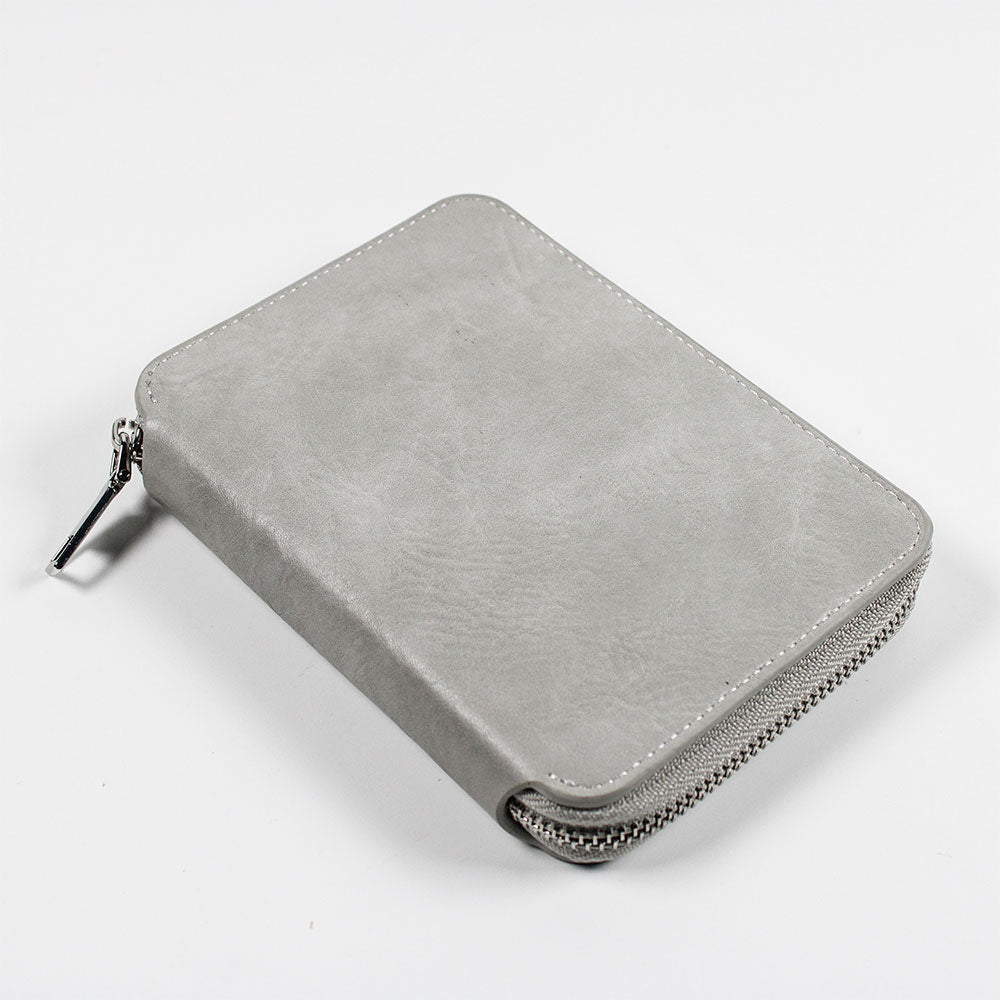 RFID Blocking Passport Wallet PU Leather Travel Passport Card Case Grey