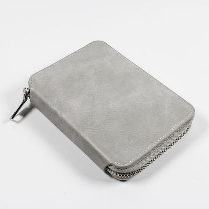 RFID Blocking Passport Wallet PU Leather Travel Passport Card Case Grey
