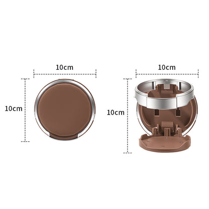 Adjustable Folding Car Door Cup Holder Clip-On Drink Organizer - Brown