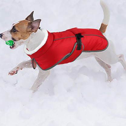 Winter Dog Coat Water Repellent Jacket for Small and Large Breeds Red