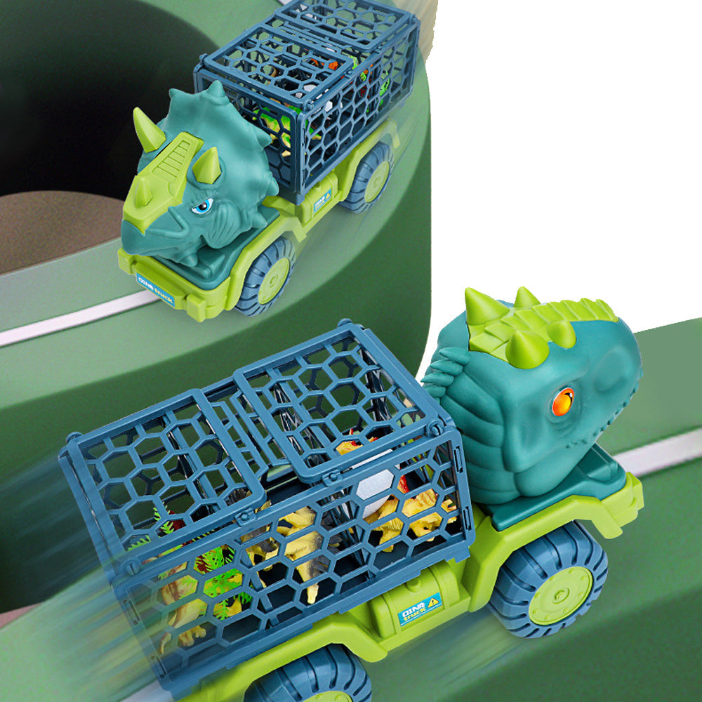 Dinosaur Truck Toys Set Car Toy with 15 Dino Figures Play Set  Kid Gift Style 1