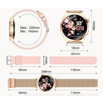 Smart Watch for Women Waterproof Smartwatch 100+ Sports Fitness Tracker Watch-Gold