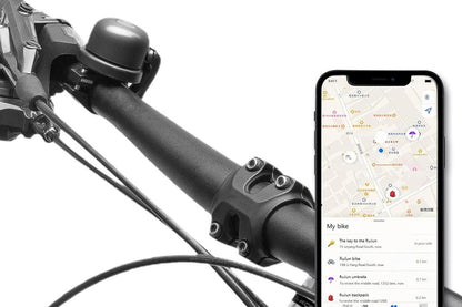 Anti-Theft Bike Bell Water Resistance Positioning System Bicycle Ring For AirTag Tracker-Black