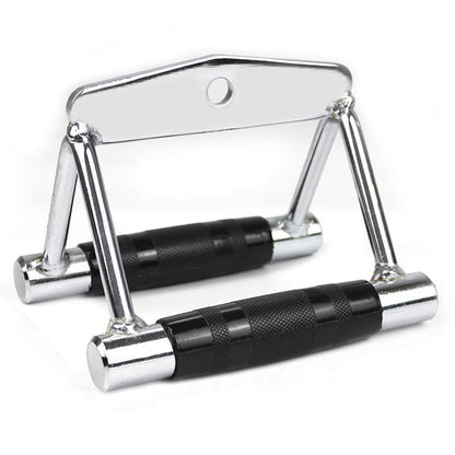V-Grip Lat Pulldown Bar Non-Slip Rubber Grip Steel Attachment for Cable Pulley Systems Weight Workout Tool Black