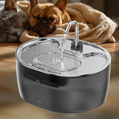 3.2L Pet Automatic Water Fountain Dog Cat Auto Water Dispenser Grey