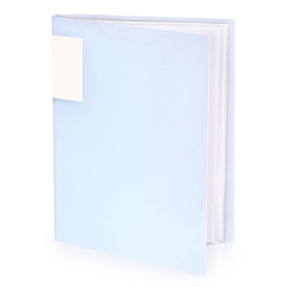2 Pack A4 Sheet Protector Binder 40 Page Clear Folder for Certificates Posters-Blue