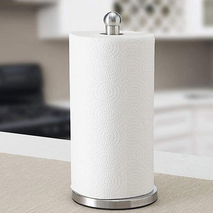 Stainless Steel Countertop Paper Towel Holder - Round Base Round Top
