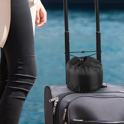 Travel Pillow Set Memory Foam Neck Pillow with Earplugs and Eye Mask Black