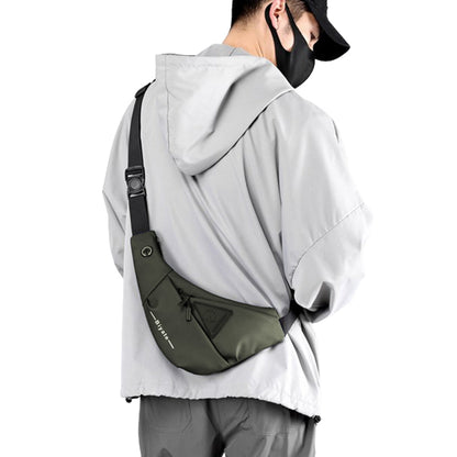 Men's Small Sling Crossbody Bag Anti-Theft Chest Bag Casual Hiking Cycling Slim Shoulder Pack Green