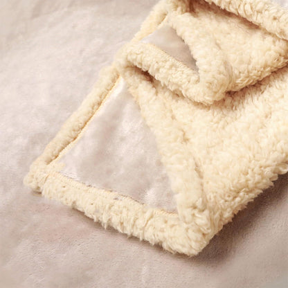 Reversible Pet Blanket Liquid Pee Proof Dog Blanket for Sofa Bed Couch Furniture Protector Cover Beige