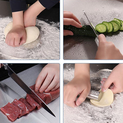 Stainless Steel Cutting Board with Raised Edge
