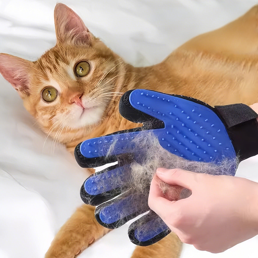 2 Pair Pet Grooming Gloves for Cats and Dogs Hair Removal and Massage