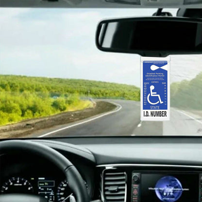 Set of 2Pcs Clear Handicap Placard Holder for Auto Handicapped Placard Protector Cover Hanging Sleeve