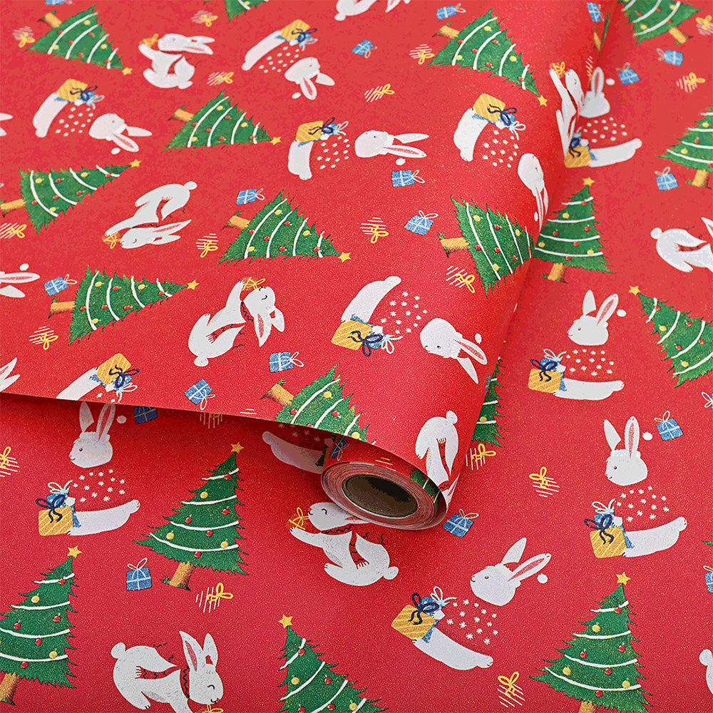 Christmas Wrapping Paper for Gift Wrap - Red