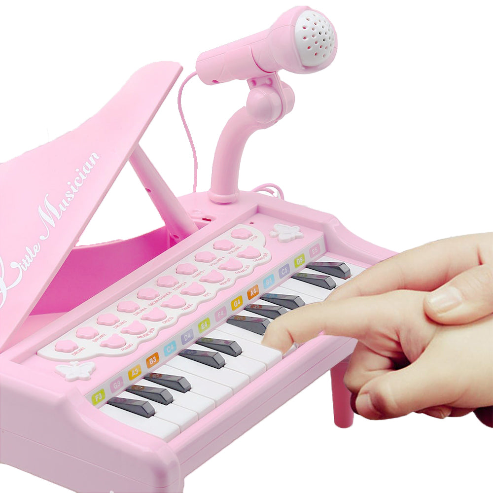 24 Keys Piano Toy Keyboard for Toddle Piano Toy Kid Gift Pink