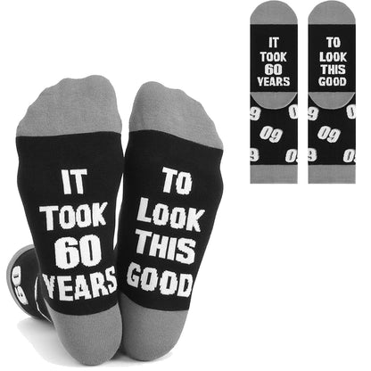 It Took Years Novelty Socks Gift for Men Birthday Funny Text Socks