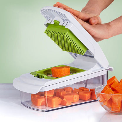 Vegetable Chopper with Container Mandoline Slicer for Kitchen Salad Prep-Green