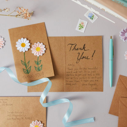 20 Sets Blank Folded Greeting Cards and Self Seal Envelopes - Khaki