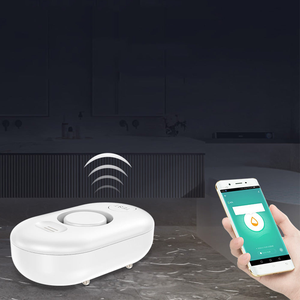 100dB WiFi Water Leak Detector Wireless Smart Water Sensor Alarm with Tuya App Notifications