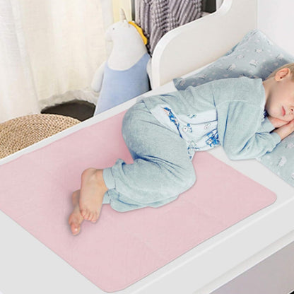 2Pcs Reusable Large Urine Change Mat Water Resistant Nappy Diaper Changing Pad Pink
