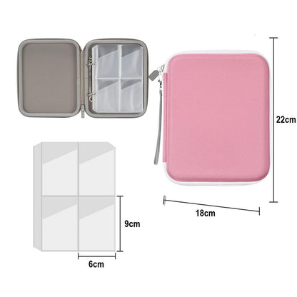 Card Case for Yoto Cards 80 Pockets Folder with Zipper for Yoto Player and Mini-Pink