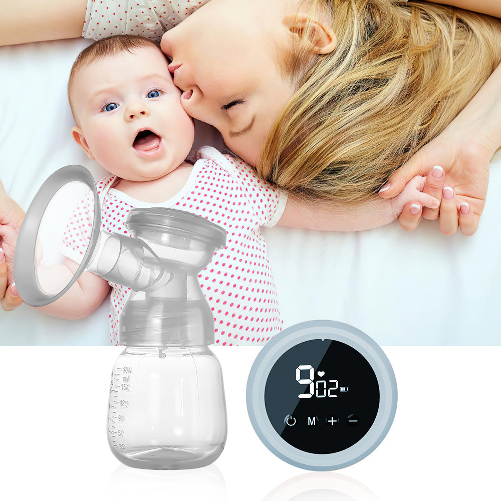 Electric Dual Breast Pump LCD Display Breastfeeding Pump 3 Modes Nursing Breast Milk Pump Blue