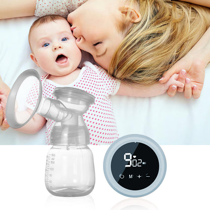 Electric Dual Breast Pump LCD Display Breastfeeding Pump 3 Modes Nursing Breast Milk Pump Blue