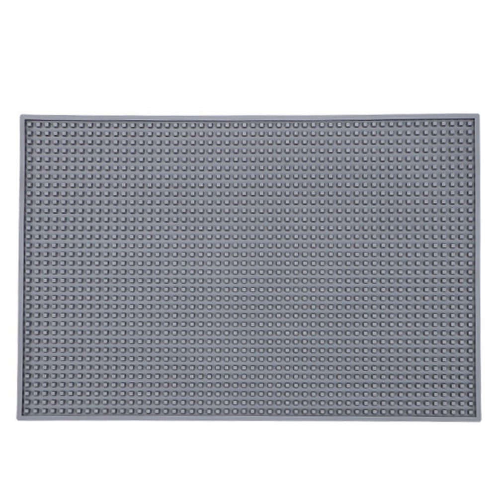Bar Mat Non Slip Drying Mat for Countertops PVC Bar Service Mat Home Bar-Grey