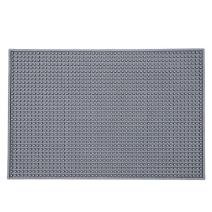 Bar Mat Non Slip Drying Mat for Countertops PVC Bar Service Mat Home Bar-Grey